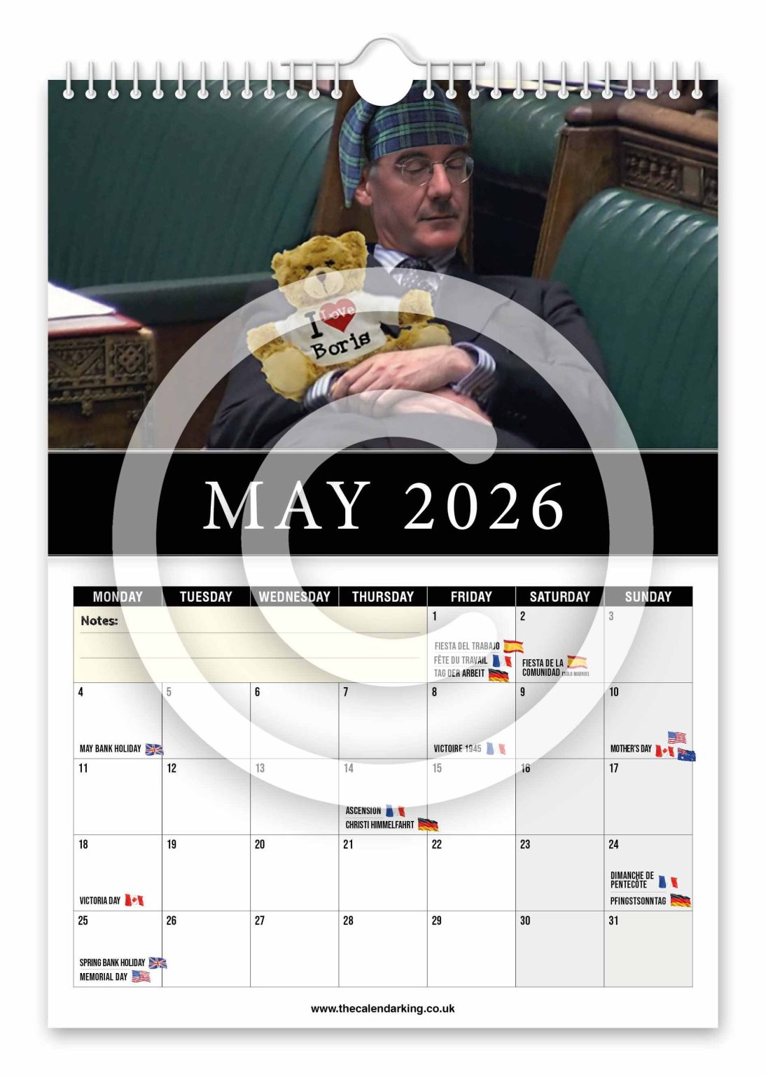 The Jacob Rees-Mogg 2026 Wall Calendar – Funny, Quirky & Perfect Christmas Gift