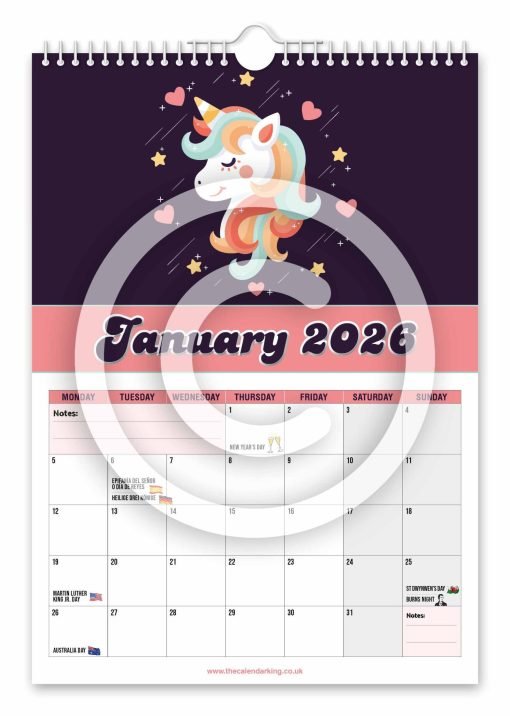 Unicorn Novelty Calendar - Image 2