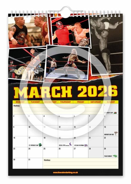 Miniature Wrestling Novelty Calendar - Image 4