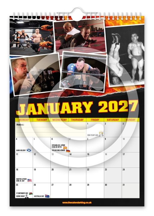Miniature Wrestling Novelty Calendar - Image 2