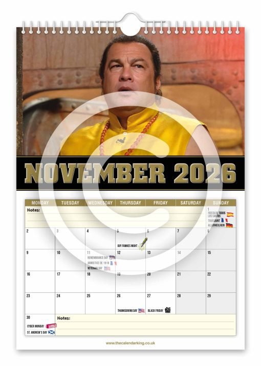 Steven Seagal Novelty Calendar - Image 12
