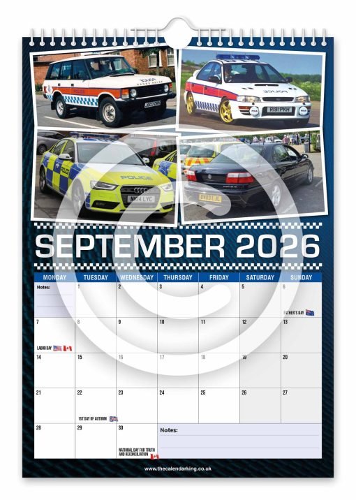 British Police Cars Novelty Calendar - Image 10