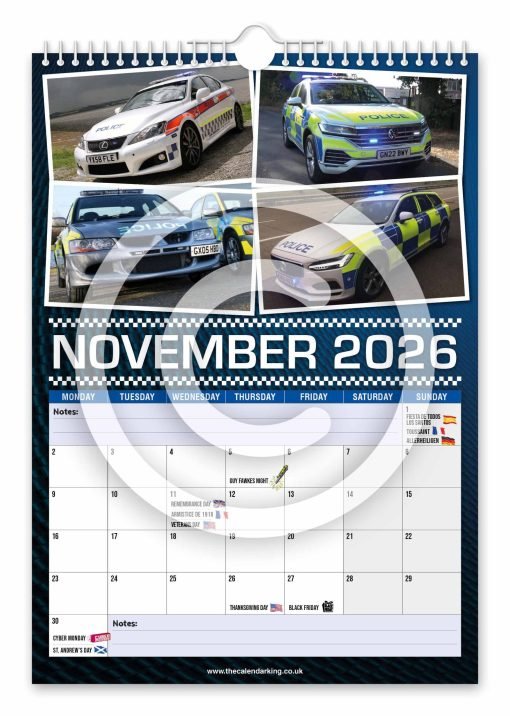 British Police Cars Novelty Calendar - Image 12