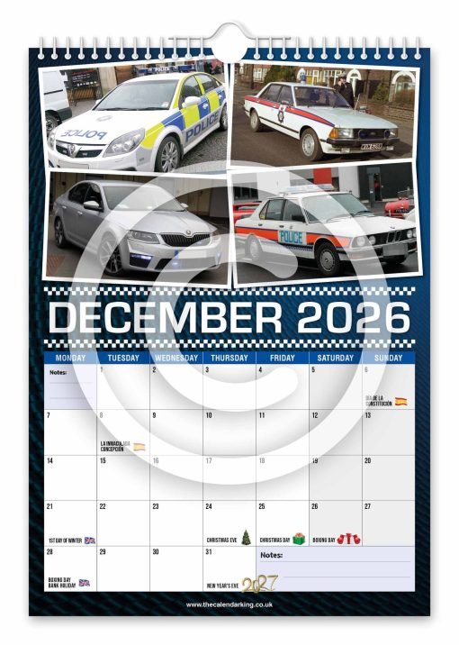 British Police Cars Novelty Calendar - Image 13