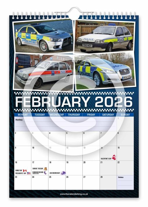 British Police Cars Novelty Calendar - Image 3
