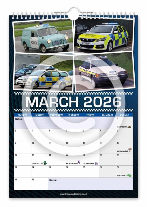 British Police Cars Novelty Calendar - Image 4