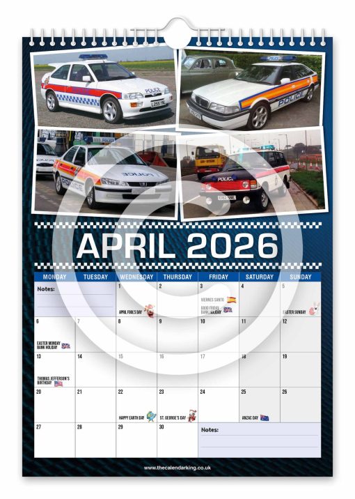 British Police Cars Novelty Calendar - Image 5