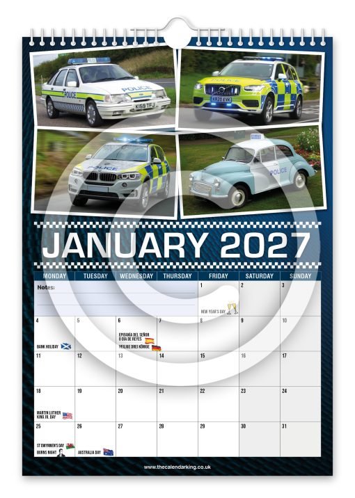 British Police Cars Novelty Calendar - Image 2