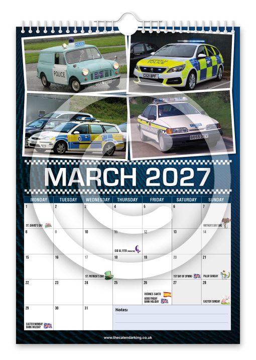 British Police Cars Novelty Calendar - Image 4