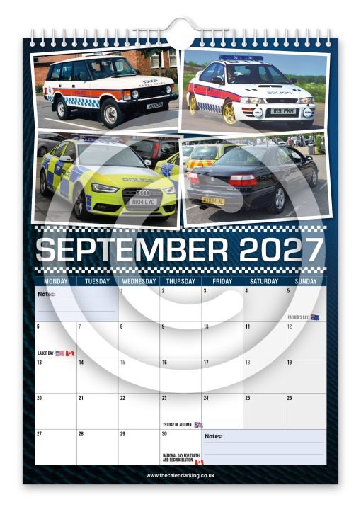British Police Cars Novelty Calendar - Image 10