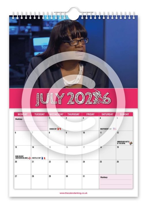 Diane Abbott Novelty Calendar - Image 8