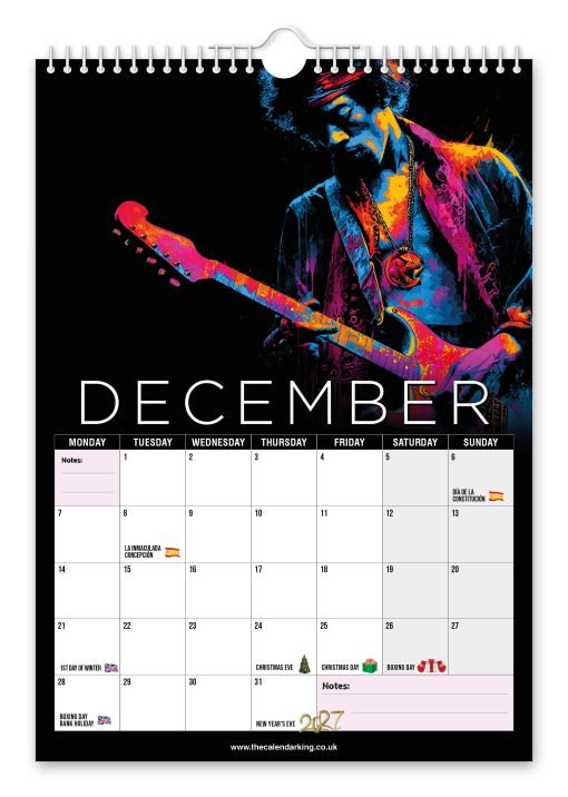 Jimi Hendrix Novelty Calendar - Image 13