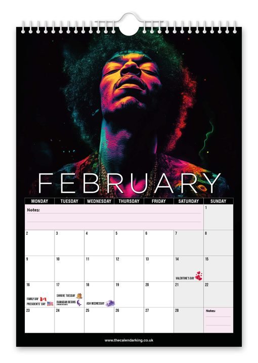 Jimi Hendrix Novelty Calendar - Image 3