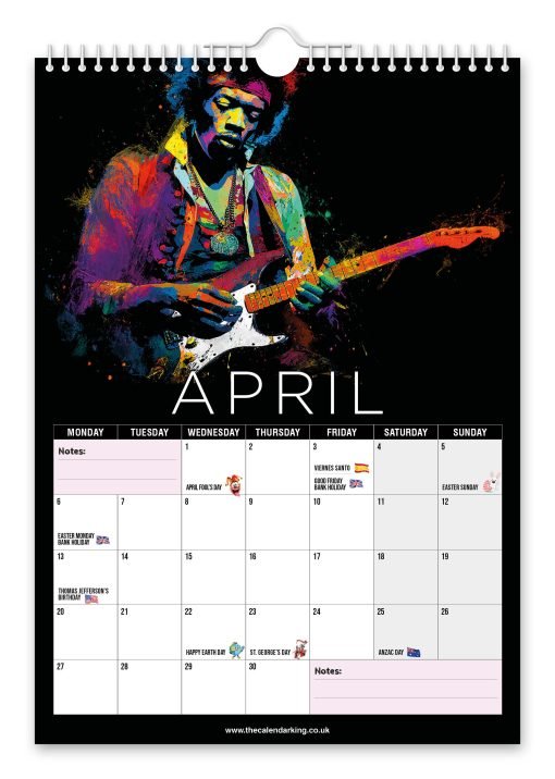 Jimi Hendrix Novelty Calendar - Image 5