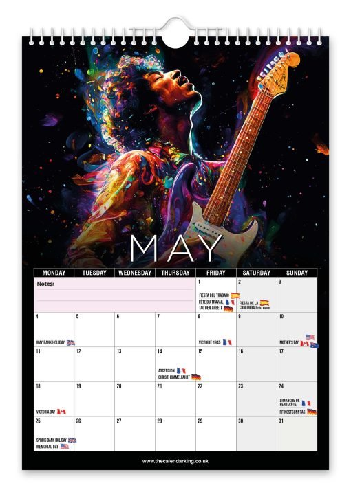 Jimi Hendrix Novelty Calendar - Image 6