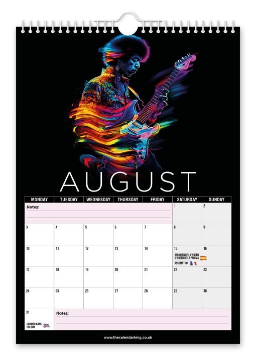 Jimi Hendrix Novelty Calendar - Image 9