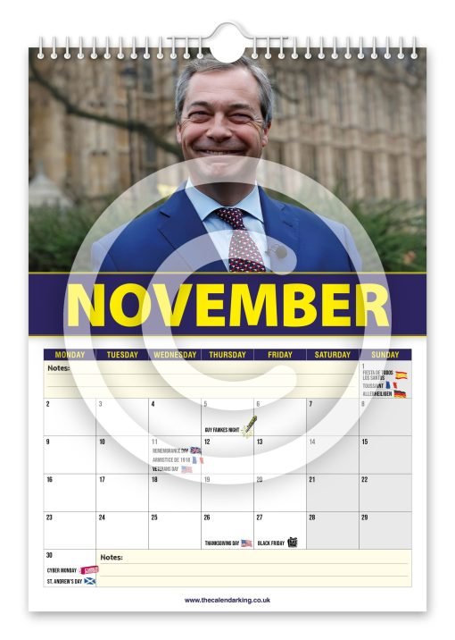 Nigel Farage Novelty Calendar - Image 12