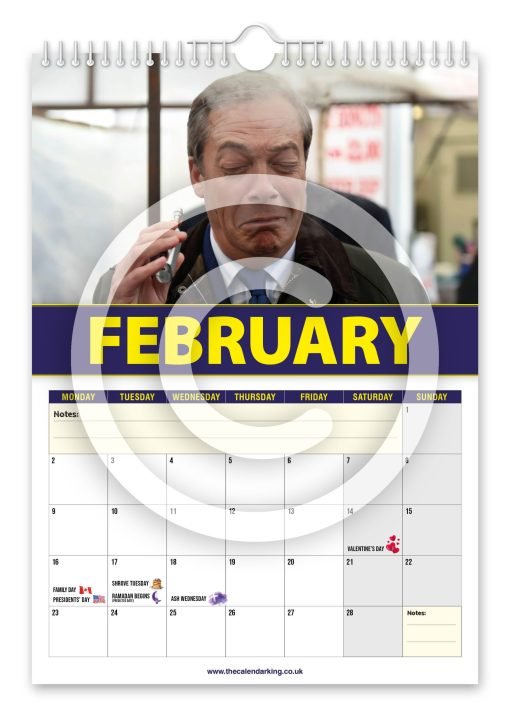 Nigel Farage Novelty Calendar - Image 3