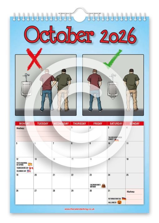 Public Urinal Do's & Don'ts Novelty Calendar - Image 11