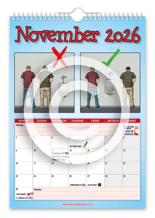 Public Urinal Do's & Don'ts Novelty Calendar - Image 12