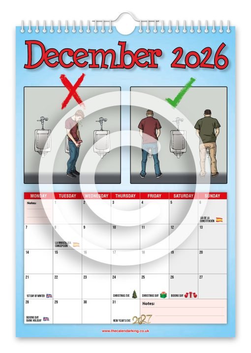 Public Urinal Do's & Don'ts Novelty Calendar - Image 13