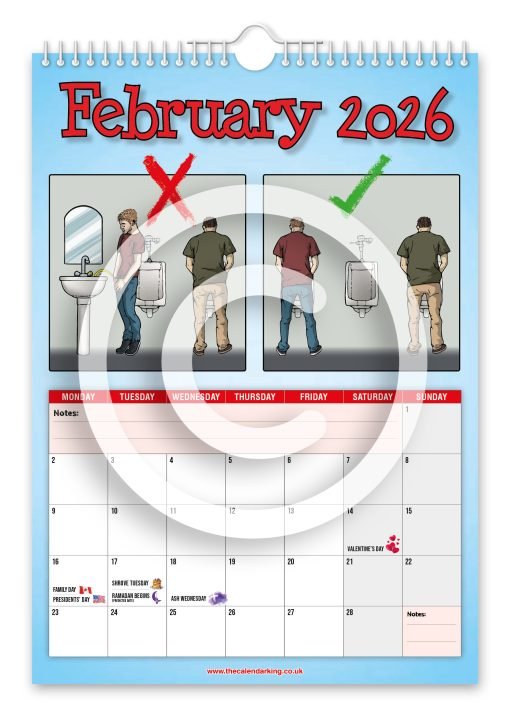 Public Urinal Do's & Don'ts Novelty Calendar - Image 3