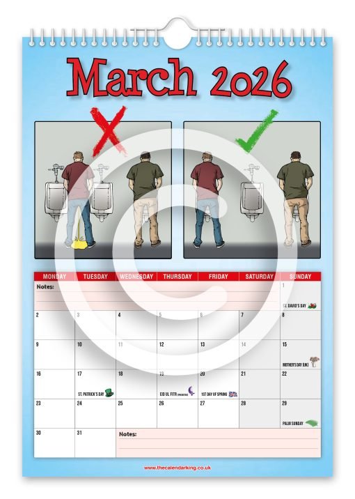Public Urinal Do's & Don'ts Novelty Calendar - Image 4