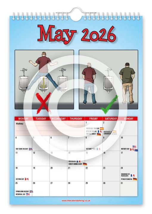 Public Urinal Do's & Don'ts Novelty Calendar - Image 6