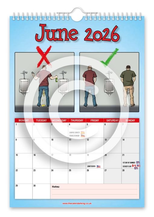 Public Urinal Do's & Don'ts Novelty Calendar - Image 7