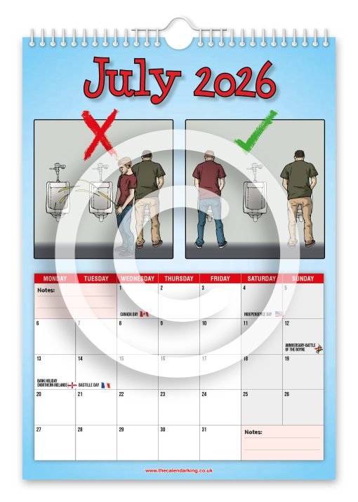 Public Urinal Do's & Don'ts Novelty Calendar - Image 8