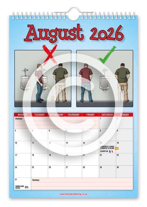 Public Urinal Do's & Don'ts Novelty Calendar - Image 9