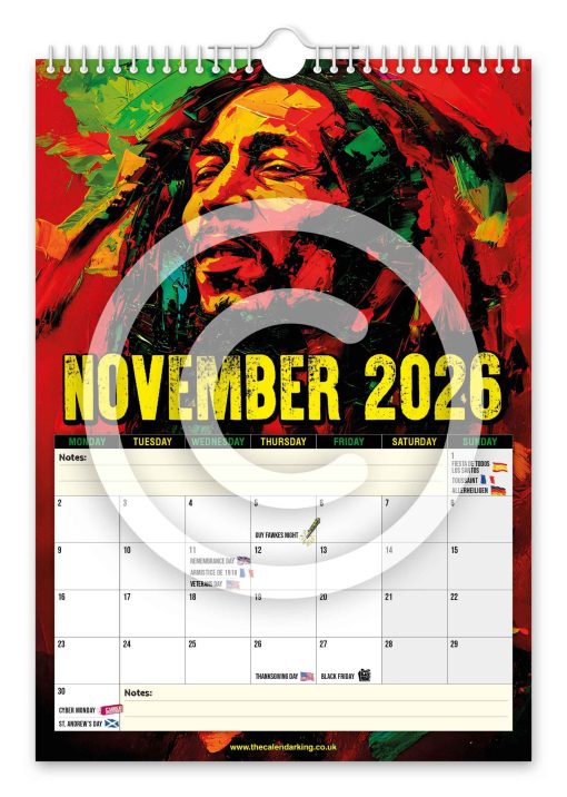 Bob Marley Novelty Calendar - Image 12
