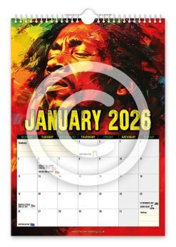 Alternative view of Bob Marley Novelty Calendar