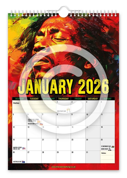 Bob Marley Novelty Calendar - Image 2