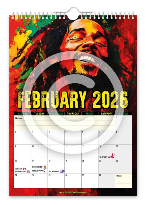 Bob Marley Novelty Calendar - Image 3