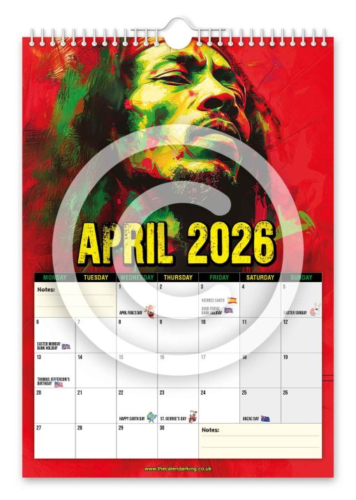 Bob Marley Novelty Calendar - Image 5