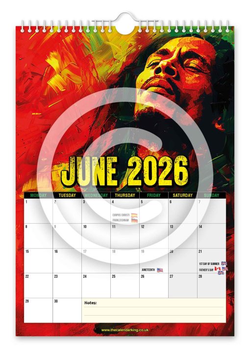 Bob Marley Novelty Calendar - Image 7