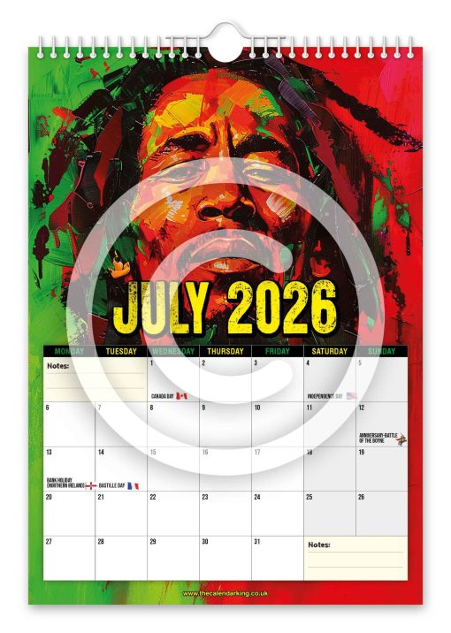 Bob Marley Novelty Calendar - Image 8