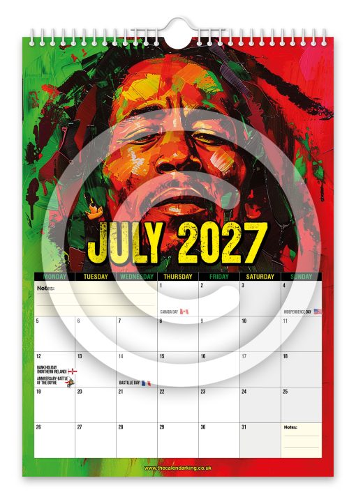 Bob Marley Novelty Calendar - Image 8