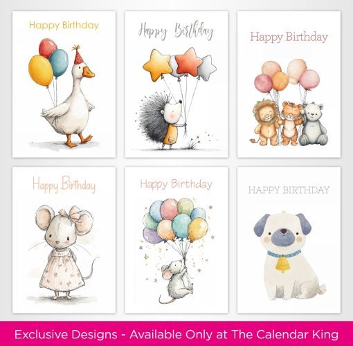 Watercolour Birthday Card Selection Pack - 001 - Image 4
