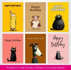 Alternative view of Animal illustration Birthday Card Selection Pack - 004