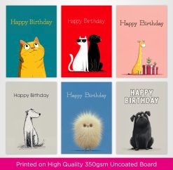Alternative view of Animal illustration Birthday Card Selection Pack - 005