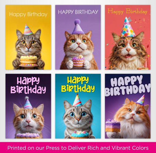 Cats Birthday Card Selection Pack - 012 - Image 3