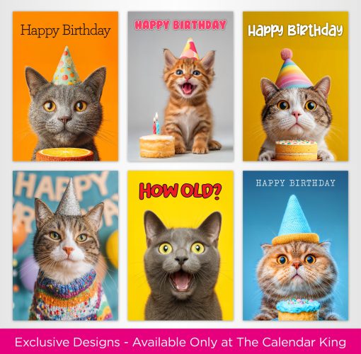Cats Birthday Card Selection Pack - 012 - Image 4
