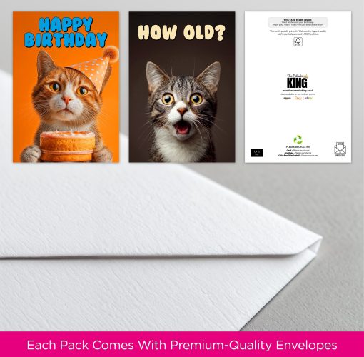 Cats Birthday Card Selection Pack - 012 - Image 5