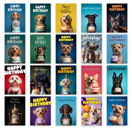 Dog Birthday Card Selection Pack - 007