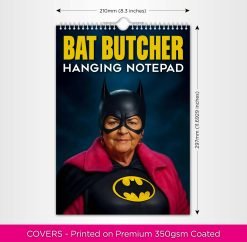 Alternative view of Bat Butcher- A4 Hanging Notepad