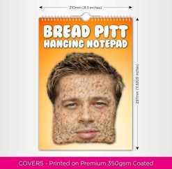 Alternative view of Bread Pitt  - A4 Hanging Notepad