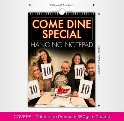 Alternative view of Come Dine Special - A4 Hanging Notepad