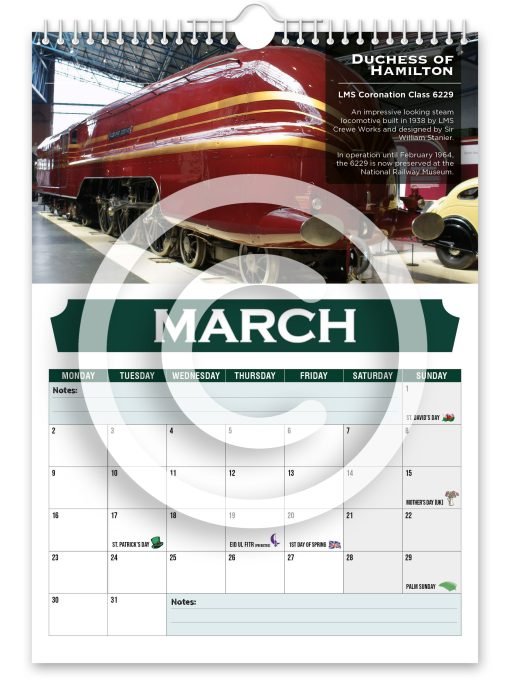 Britain's Greatest Locomotives Novelty Calendar - Image 4